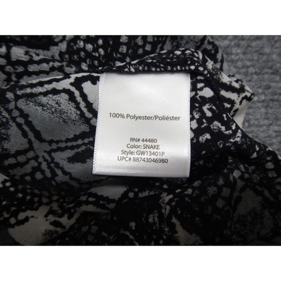 George Button Up Shirt Plus Size 2X Black White Argyle Diamond Pattern Collared - Picture 4 of 8